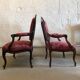 False pair of Louis XV style armchairs, nineteenth century