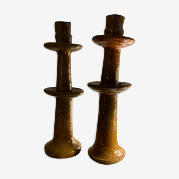 Pair of large tamegroute candle holders