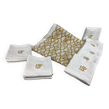Vintage tablecloth and monogram napkins