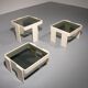 Gianfranco Frattini stacking tables for Cassina – original off-white lacquer