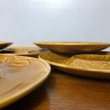 6 artichoke plates in Gien earthenware