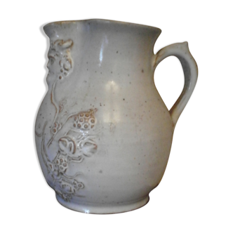 Vintage bacchus anthropomorphic sandstone pitcher