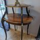 Table à thé marquetée style Louis XV 19ème