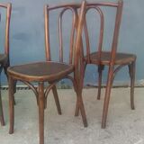 Lot of 6 mismatched bistro chairs