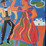 Peinture contemporaine intitulée "Les danseurs espagnols"