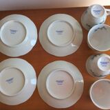Set of 4 cups and 4 saucers limoges porcelain bernardaud