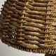 Rattan woven banana leaf mushroom floor lamp, 1960s