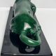 Art Deco, green ceramic panther sculpture circa 1930.