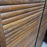 Double cabinet with curtain binders