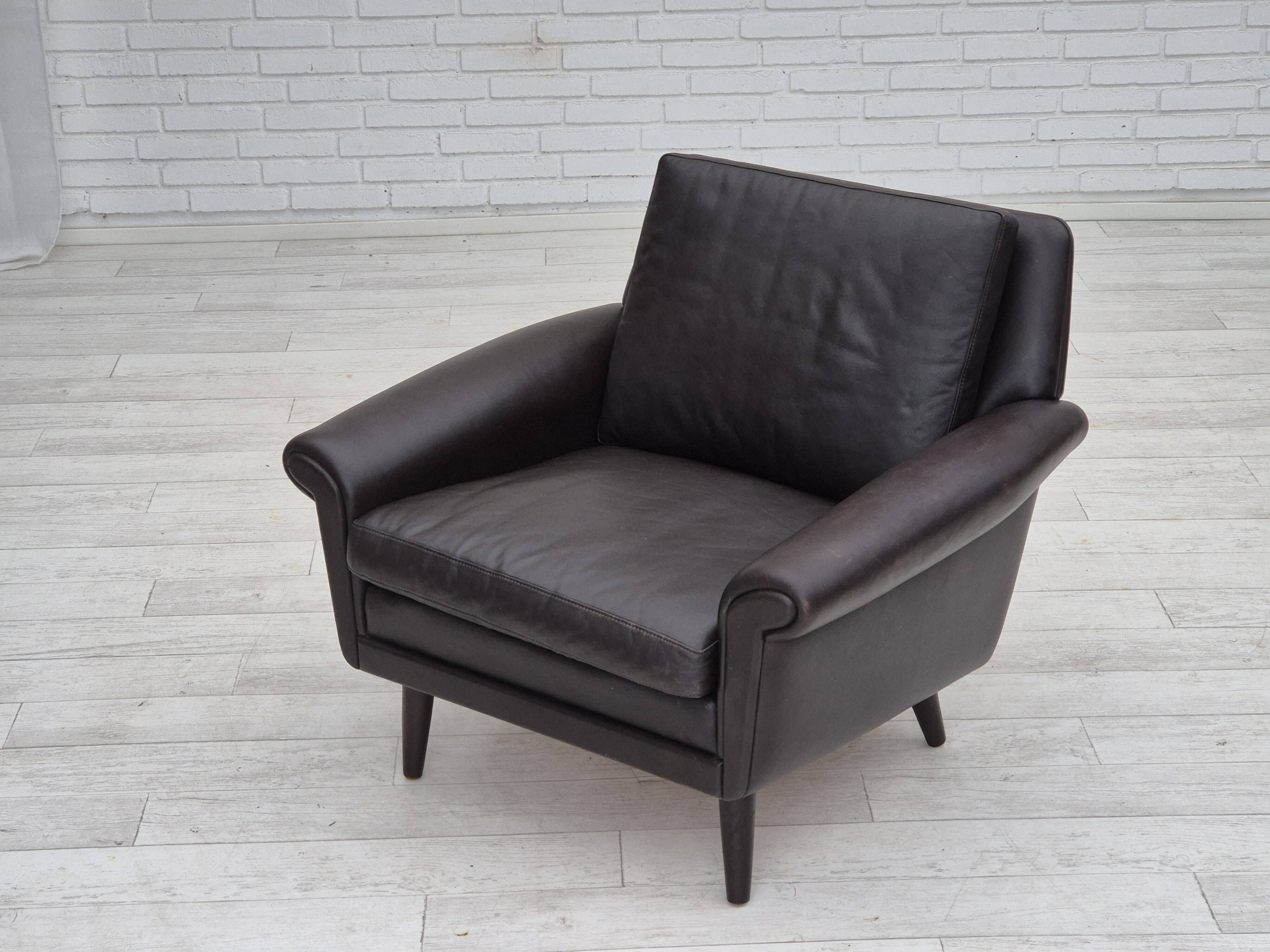 1960s, Danish design by Aage Christiansen, model "Diplomat", lounge chair with footstool.