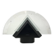 Postmodern geometric glass and metal lamp, small model, 1980