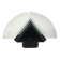 Postmodern geometric glass and metal lamp, small model, 1980