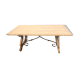 Monastery table in stripped solid oak