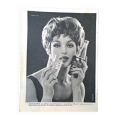 a Perrier Tonic Water beverage paper advertisement from a period magazine portrait woman