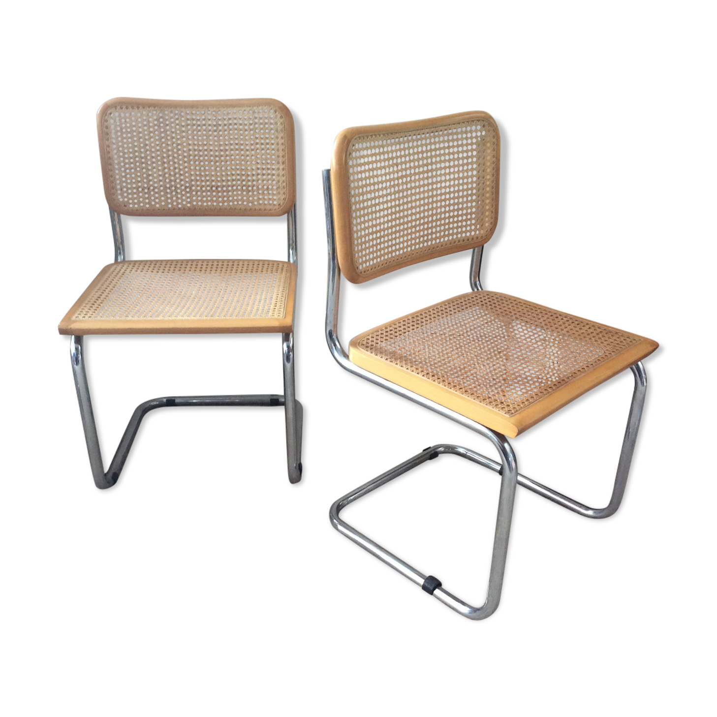 Pair of chairs Marcel Breuer Cesca B32