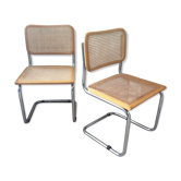 Pair of chairs Marcel Breuer Cesca B32