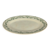 Large oval dish, "Champagne" model, Badonviller, green