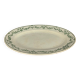 Grand Plat ovale modèle "Champagne ", Badonviller, vert