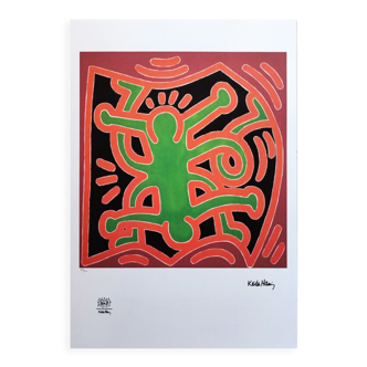 1990s Original Gorgeous Keith Haring Limited Edition Lithograph