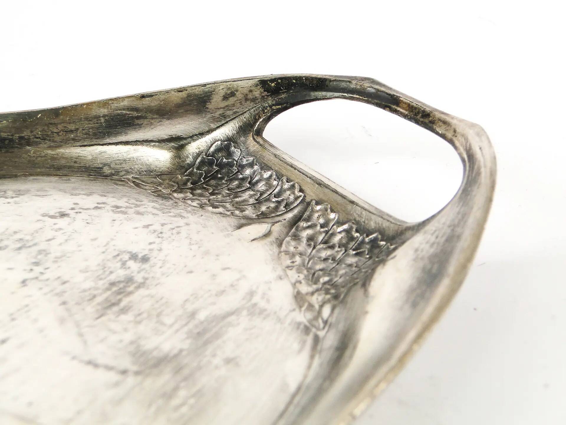 Art Nouveau tray, silver-plated pewter, Austria, early 20th century
