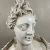 Female bust in Carrara marble, late 18th century, Northern Italy.