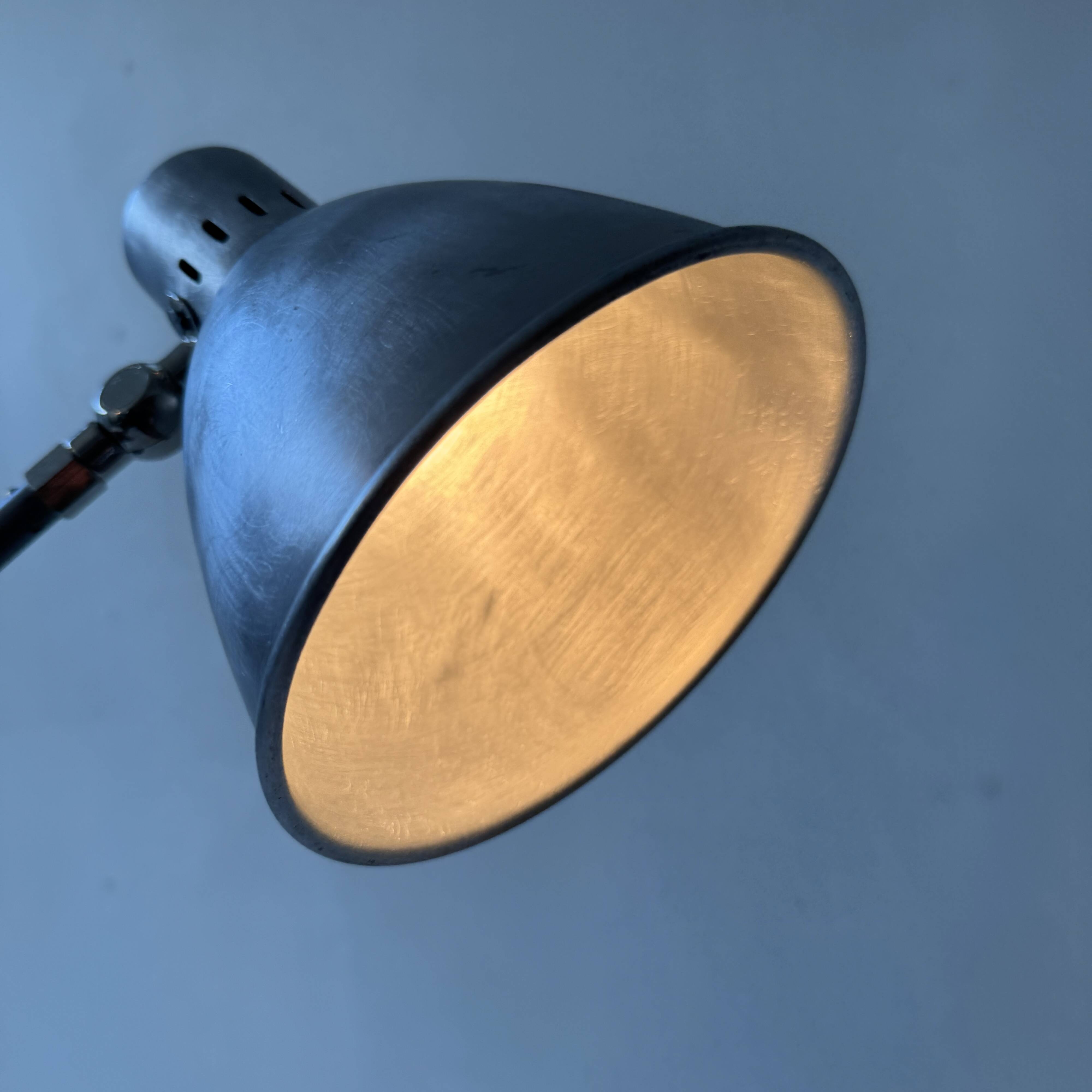 Old large industrial accordion wall lamp