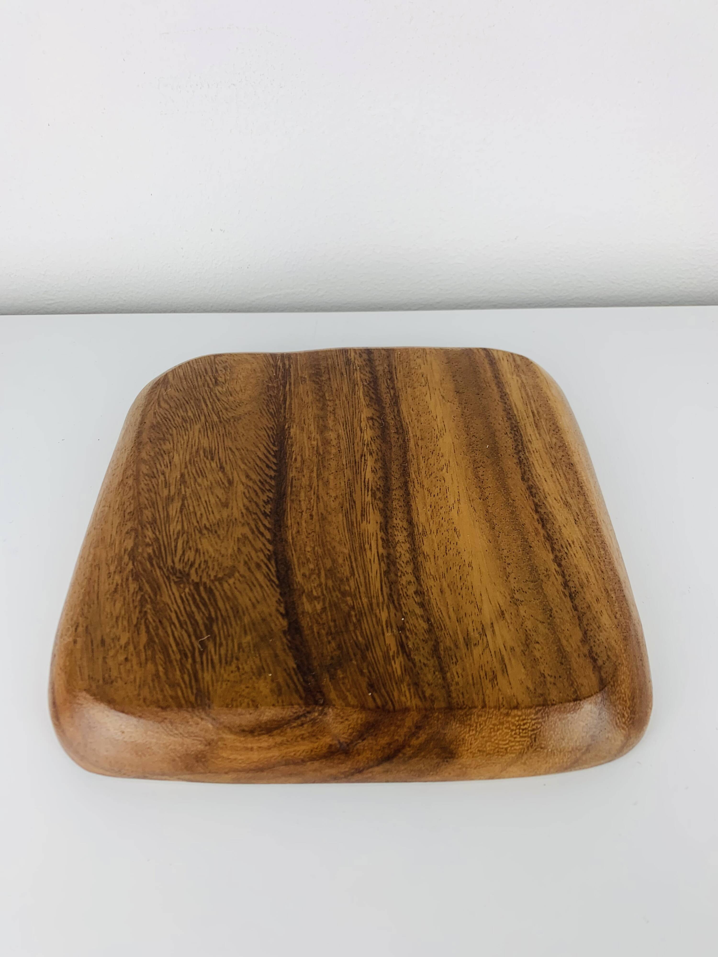 Scandinavian square teak pocket emptier, 1960s