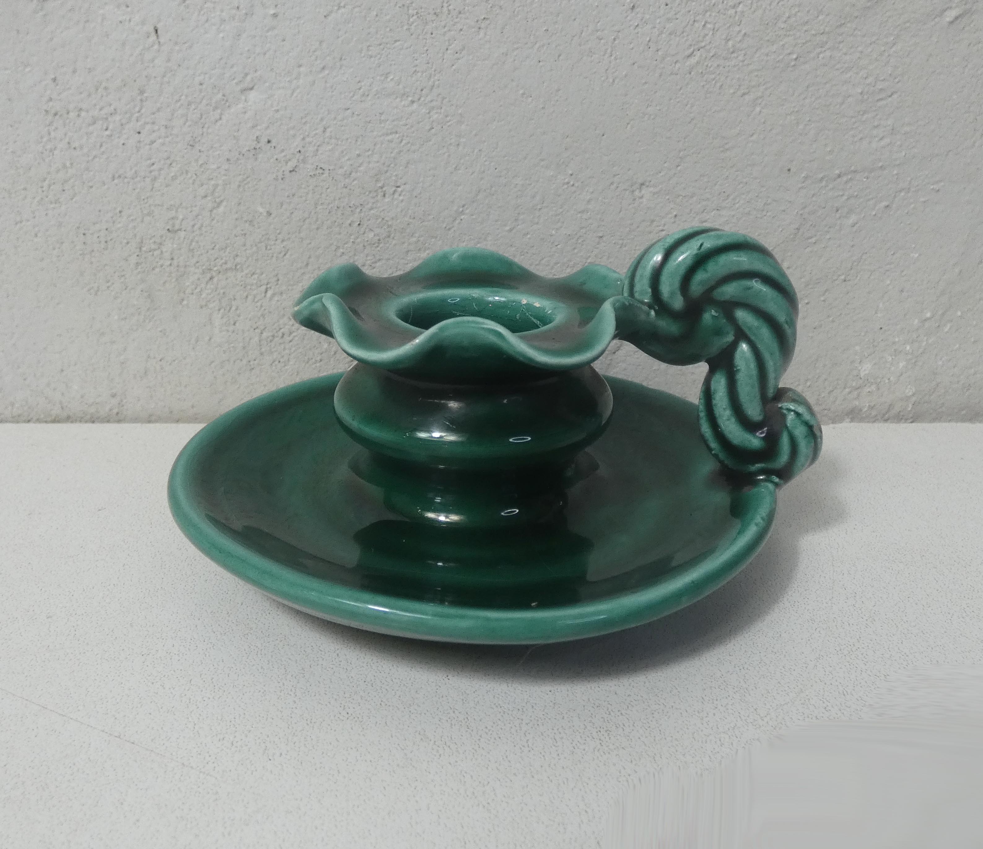 Vallauris faience candle holder
