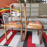 Pair of vintage Louis XVI style chairs from the 19th century