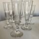 Set of 6 assorted 19th century flat-sided crystal champagne coupes
