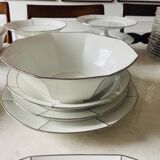 Bernardaud rare table service with platinum pattern art deco