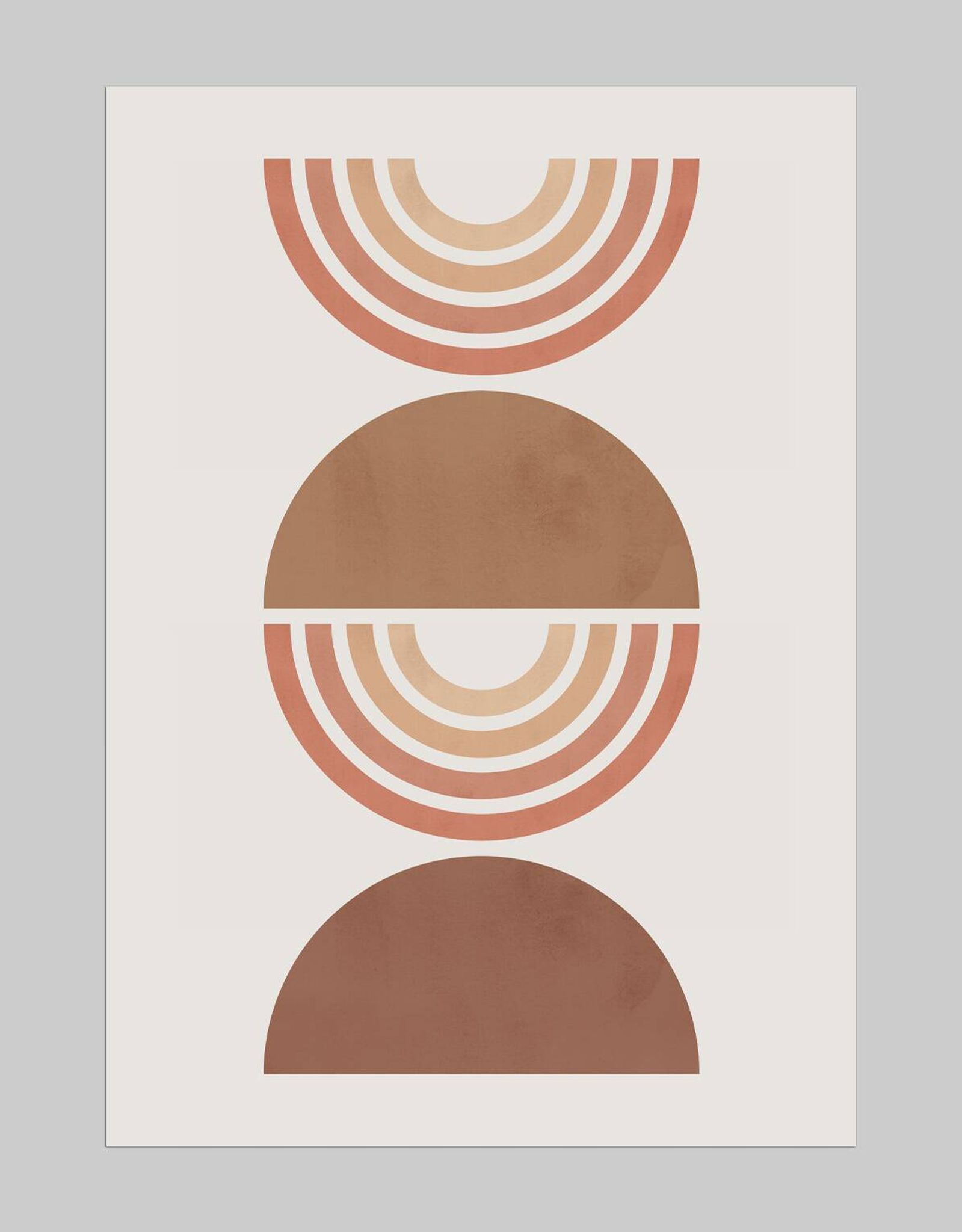 4 impressions d'art géométriques avec des cercles et des lignes