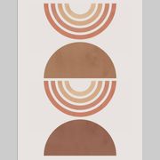 4 impressions d'art géométriques avec des cercles et des lignes