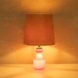 70s Table Lamp with Glass Base