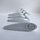 Set of 4 sword holders swans porcelain of Avignon 50s