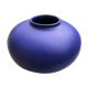 Overseas blue ceramic ball vase around 1960