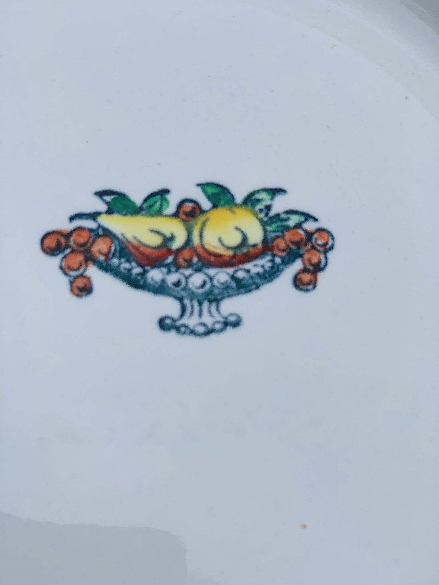 Old plate plates in Saint Amand earthenware