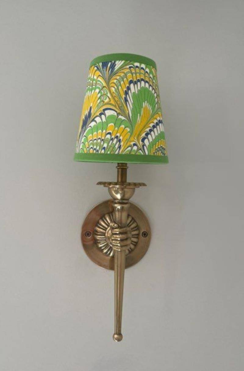 Hand Bronze Style André Arbus Wall Sconce
