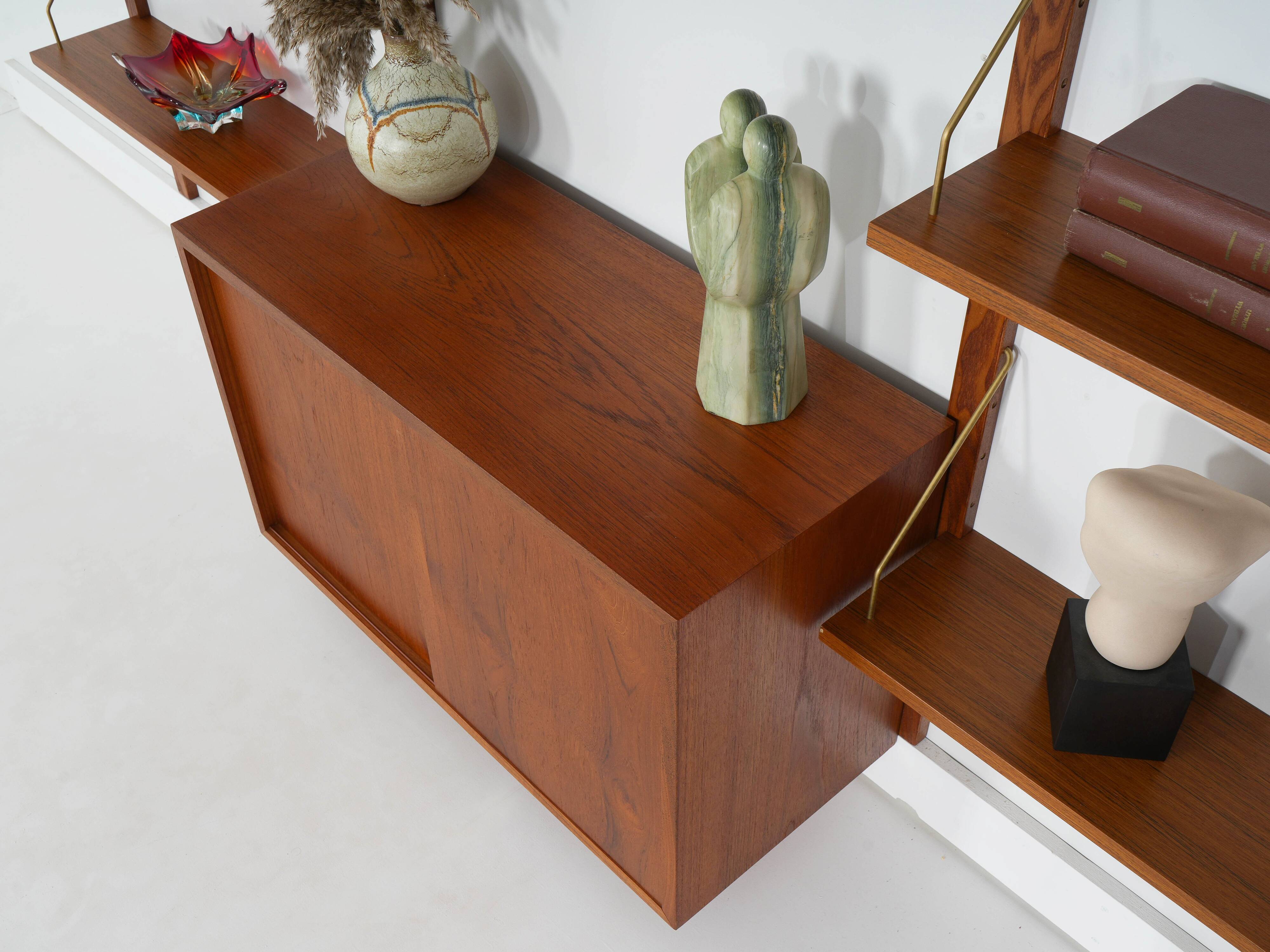 Teak modular shelving unit, Danish design, 1960s, made in Denmark