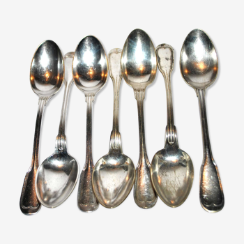Vintage teaspoons in silver metal chinon - mesh model