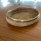 Rattan and Italian brass dish from the 70s