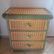Wicker/rattan/wood chest of drawers