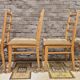 Quatre chaises bois vintage 1970