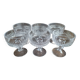 Lot de 6 coupes à champagne en cristal ciselé ancien petite contenance
