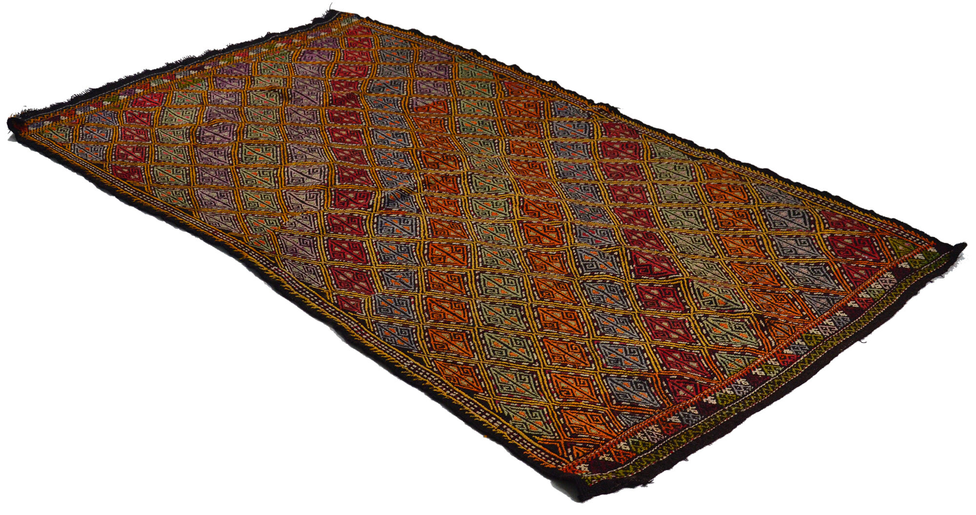 Anatolian handmade kilim rug 267 cm x 153 cm