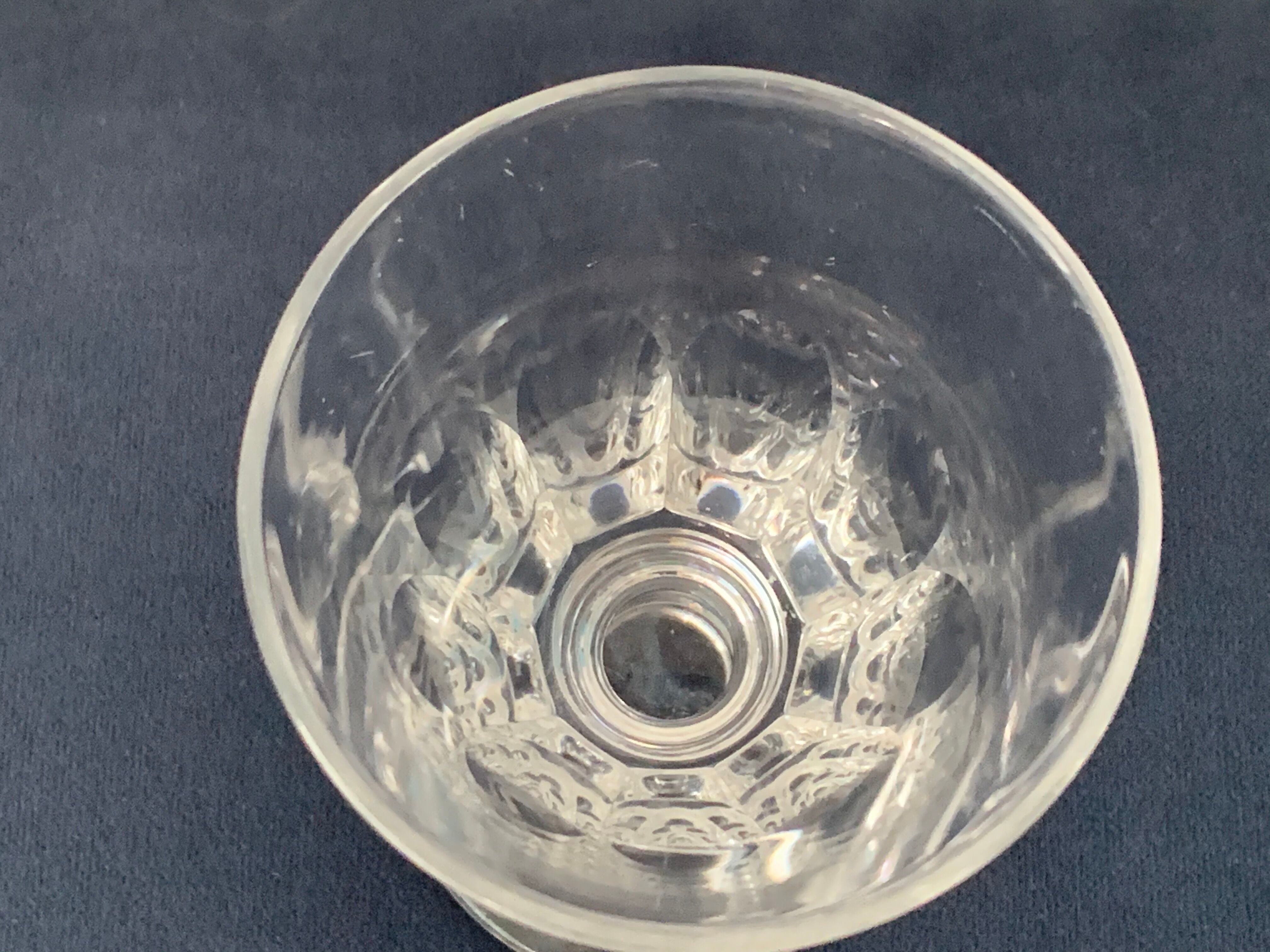 Suite of 5 old Baccarat walking glasses in crystal and glass