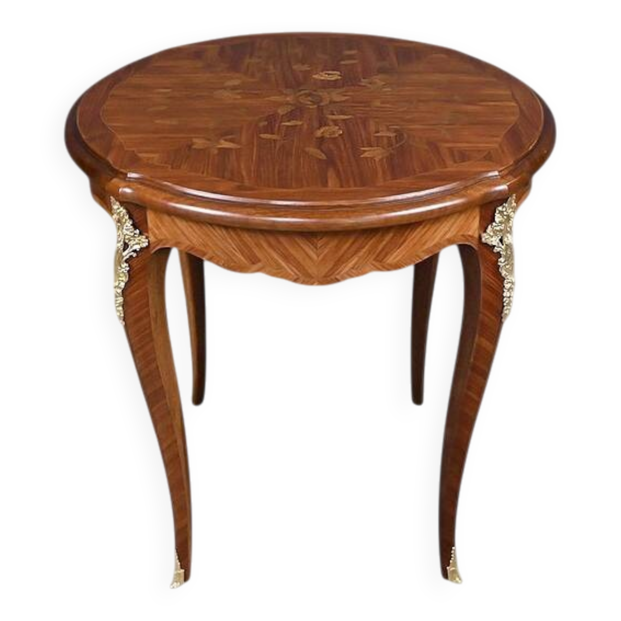 Rosewood marquetry coffee table, Louis XV style – Mid 20th century