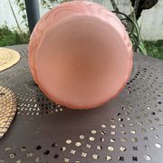 Art Deco vase, frosted moulded glass from the 1930s.
