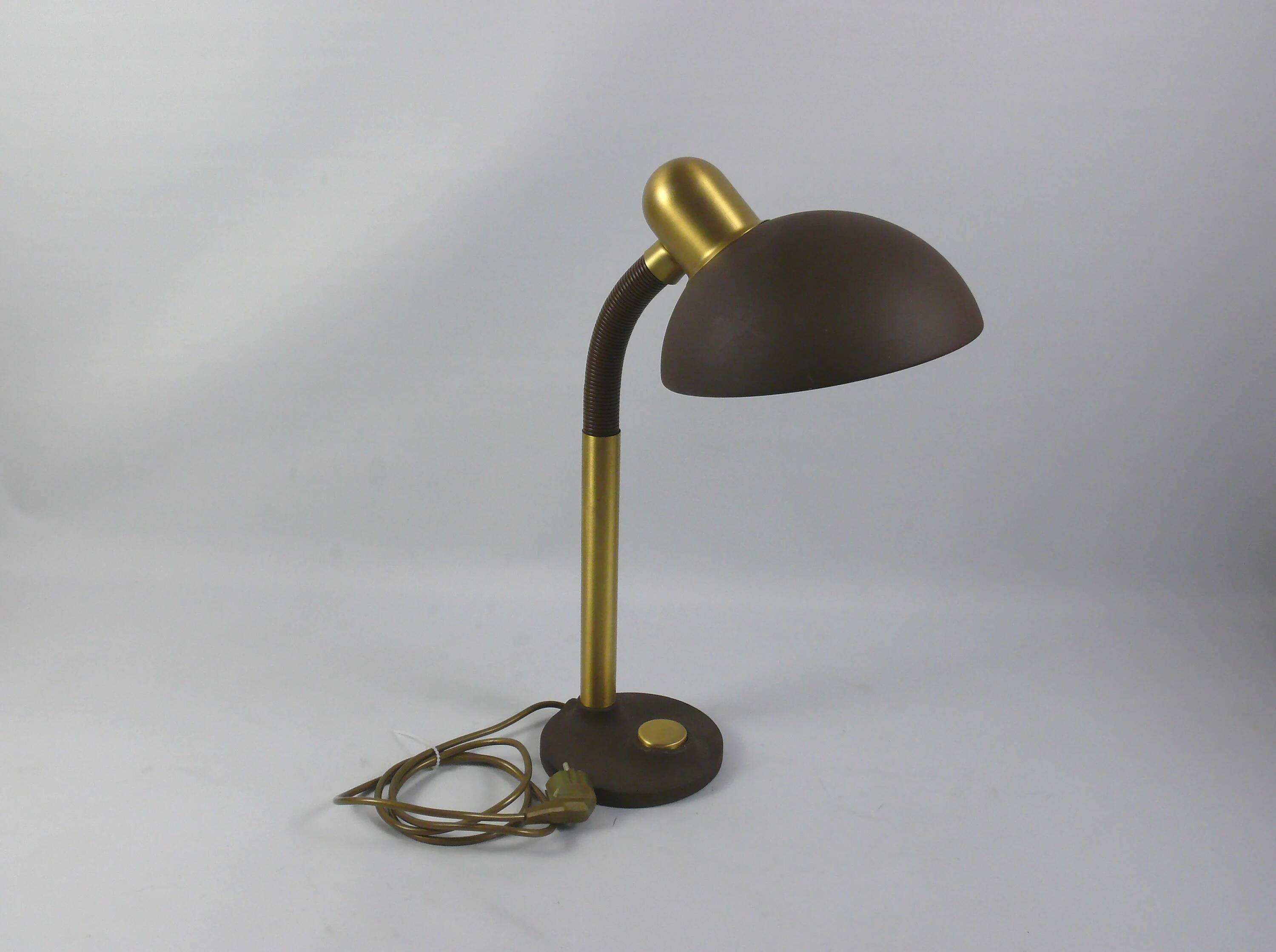 Grande lampe de bureau à col de cygne, design classique Hillebrand - années 1970