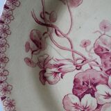 Set of 4 flat plates in Iron Earth, Gien "Capucines" model, late 19th century